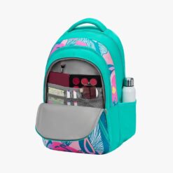 Genie Paradise 36L Backpack for School With Rain cover, Water Resistance, and Extra Padding Shoulder Straps - Teal