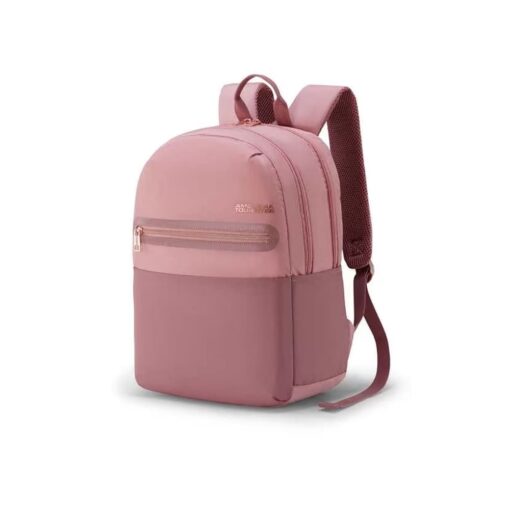 American Tourister Polyester Kids Backpacks with 2 Full Compartments 1 Front Pocket, 20 Ltr Bags - Bella 3.0 Pink