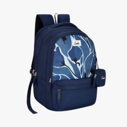 Genie Charlotte 40L School Backpack With Laptop Sleeve, Water Resistance, and 3 Compartments Large Capacity - Navy Blue