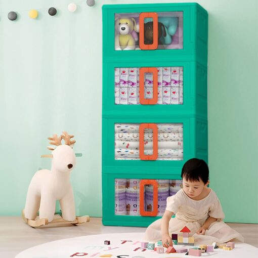 Stackable Wooden Kids Storage Cabinet