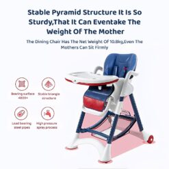 Multi-functional Baby High Chair-blue red-