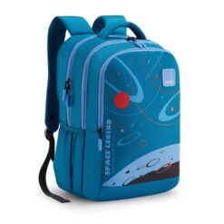 American Tourister Casual Kids Trendy Backpack, 33.5 Ltr, 3 Full Compartments Unisex School Bags - Quad-3-0-Space-Blue