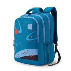 American Tourister Casual Kids Trendy Backpack, 33.5 Ltr, 3 Full Compartments Unisex School Bags - Quad-3-0-Space-Blue