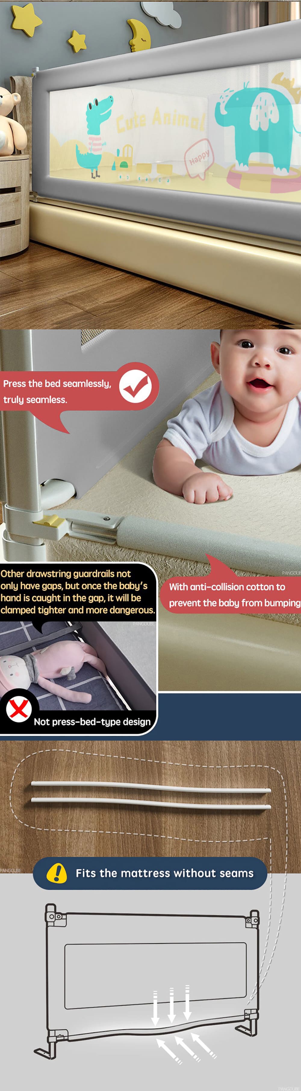 Baby Bed Side Safety Rail