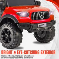 bright and eye catching exterior bb mercedes for kids red