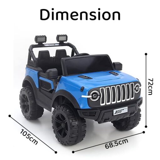 dimension of b8 mercedes for kids blue