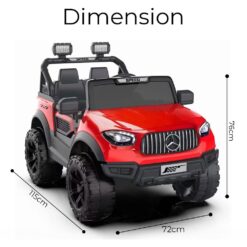 dimension red jeep for kids