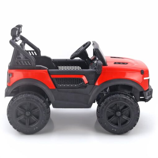 durable and comfortable kids jeep in red color