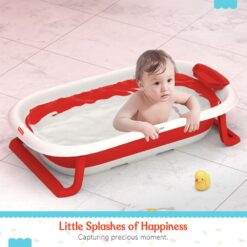 Foldable baby bath tub for small spaces