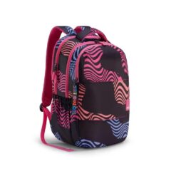 American Tourister Trendy Bags For Students with Fine Twill Polyester Fabric, 3 Compartments, 26 Ltr Backpacks - Mia 3.0 Black