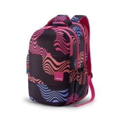 American Tourister Trendy Bags For Students with Fine Twill Polyester Fabric, 3 Compartments, 26 Ltr Backpacks - Mia 3.0 Black