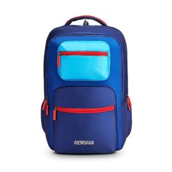 American Tourister Kids Backpacks with 2 Full Compartment 2 Front Pocket, Shoulder Comfortable, 33 Ltrs Bags - Sigma 3.0 Navy