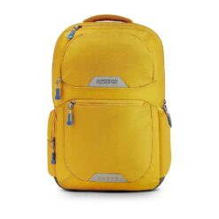American Tourister Kids Backpacks with 3 Full 2 Half Compartment , Shoulder Comfortable, 34.5 Ltrs Bags - Brett 3.0 Golden Yellow