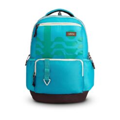 American Tourister PU Waterproof School Bags for Students, Casual Kids Trendy Backpack, 32 Ltr, 3 Full 1 Half Compartments - Mate 3.0 Blue