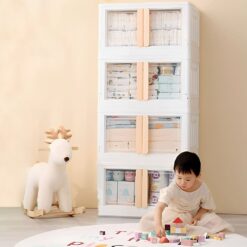 StarAndDaisy Kids Wardrobe - Storage Cabinet - Portable Almira with Drawers & Convertible Design