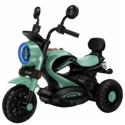 StarAndDaisy Super Harley Kids' Battery-Operated Bike, Forward & Backward Control, LED Lights, Music - Green