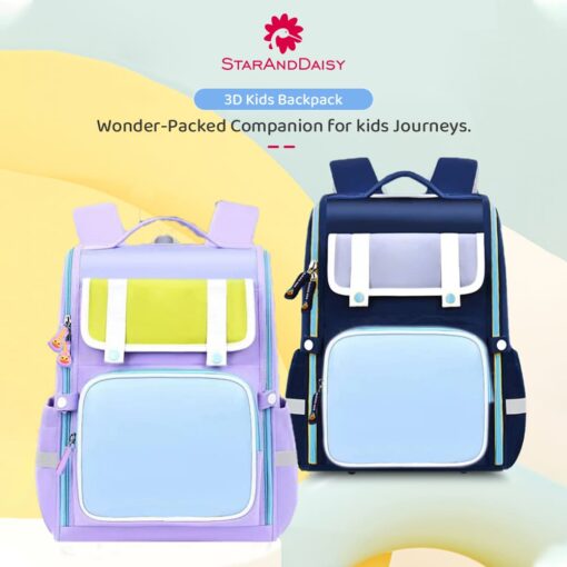 StarAndDaisy Children School Backpack, British Style School Bag for Kids with Large Capacity