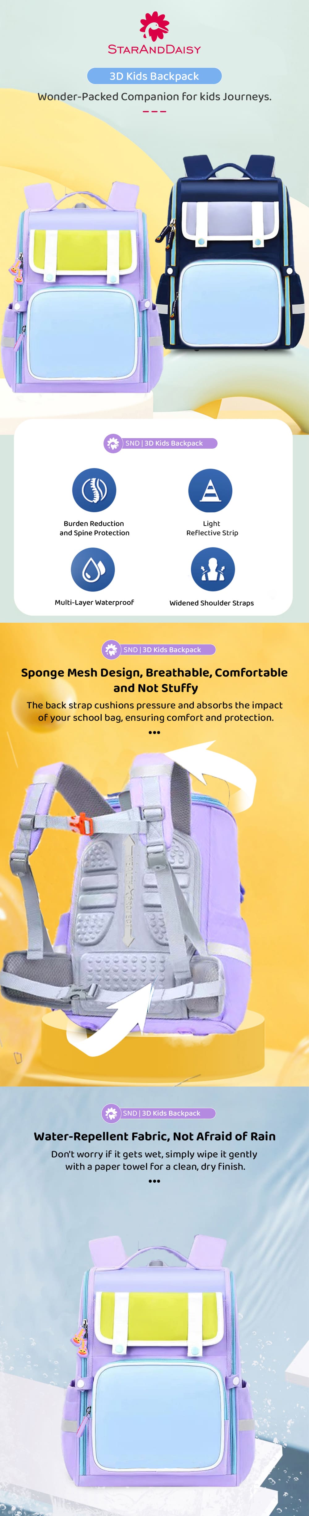 3D kids School Backpack
