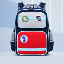 StarAndDaisy Backpack for Kids, Trendy Waterproof Schoolbag for Kids with Multiple Compartments - Blue & Red