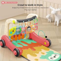 Baby Play Gym Cum Walker with Playmat