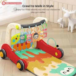 Baby Play Gym Cum Walker with Playmat