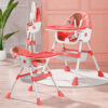StarAndDaisy Basic Table Talk High Chair for Babies without Wheel, Detachable Food Tray, & 5-point Safety Belt - Red