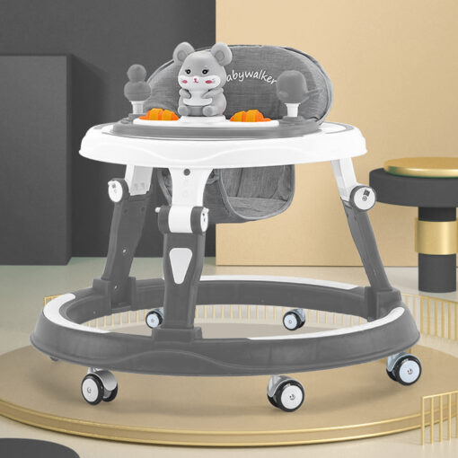 StarAndDaisy Multifunctional Intelligent Early Education Baby Walker with Toy Tray (Grey)