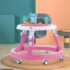 StarAndDaisy Multi-functional Intelligent Baby Walker with Height Adjustable, Early Education Baby Walker with Toy Tray -  Pink