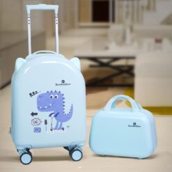 StarAndDaisy Kids Luggage Bag Set, Small Lightweight Suitcases Mini Travel Student Trolley Case Combination Lock - Cyan Blue