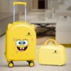 StarAndDaisy Lightweight Kids Travel Suitcase Bag With Hand Bags, Small Bag Easily Attached with Trolley Bag - Yellow