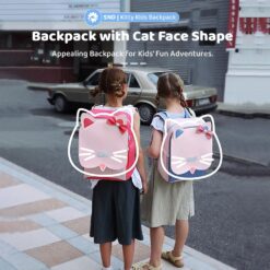 StarAndDaisy Kids School Backpack, Cute Cartoon Cat Shaped Backpacks For Girls, Kitty School Bags