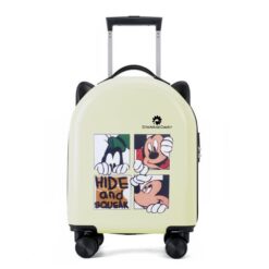 StarAndDaisy Small Suitcase for Kids, Lightweight Children's Trolley Bag Large Storage Capacity & Smooth Zipper - White