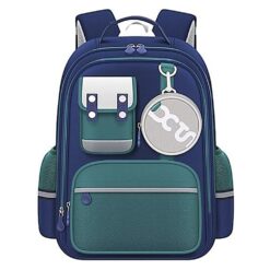 StarAndDaisy Elegant Kids School Bags with Spin Protective, Lightweight Children's Backpack with Water Resistant - Green & Blue