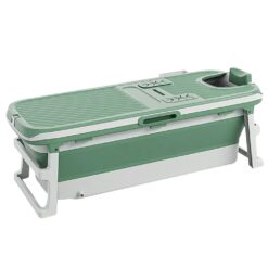 StarAndDaisy Collapsible Bathtub with Temperature Meter, Multifunctional Portable Foldable Camping Indoor Bathtub For Adults - Green