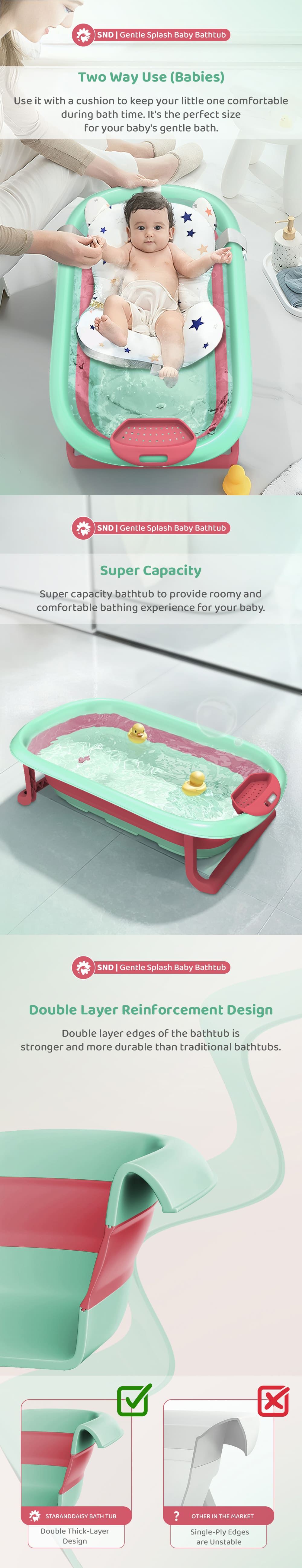 Anti Slip Baby Bath Tub