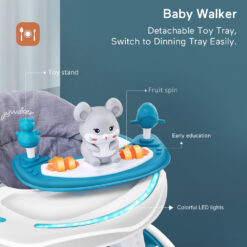 Baby Walker with Detachable Toy Tray-