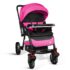 StarAndDaisy Colossal Premium Baby Stroller with Reversible Handle, Lightweight Pram with 5-Point Safety Belt & Detachable Food Tray - Pink