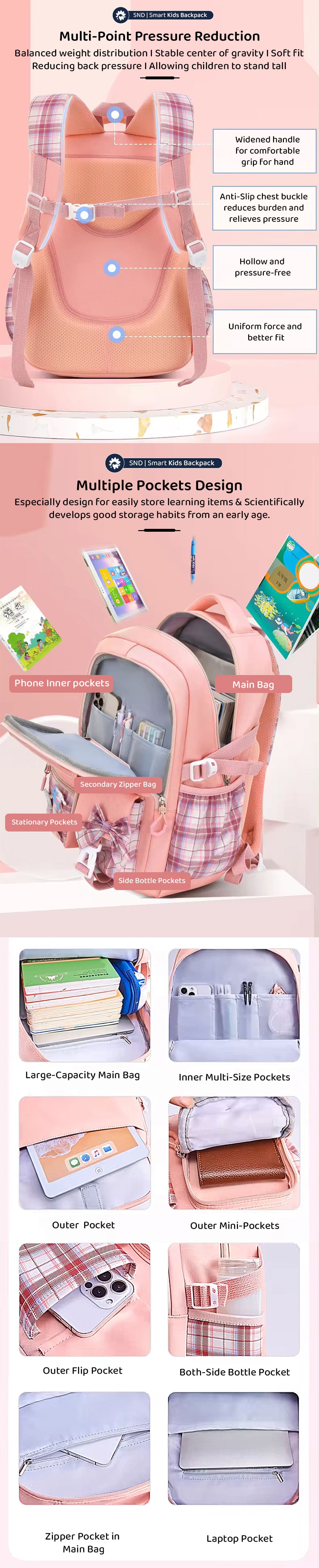 Kids Backpack with Multi-Space