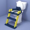 StarAndDaisy Potty Training Seat with Ladder - Kids Toilet Seat with Step Stool (Dark Blue and Yellow)