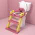 StarAndDaisy Potty Training Seat with Ladder, Toddler Potty Seat for Toilet with Step Stool for Kids - Pink & Yellow