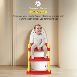 StarAndDaisy Potty Training Seat with Ladder, Toddler Potty Seat for Toilet for Kids - Red & Yellow