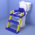 StarAndDaisy Kids Potty Toilet Training Seat with Ladder & Step Stool for Baby & Toddler, Splash Guard and Soft Cushion - Blue & Yellow
