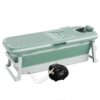 StarAndDaisy Portable Bath Tub for Adults, Multifunctional Bath Tub with Steamer, Spa Bath Bucket - Green