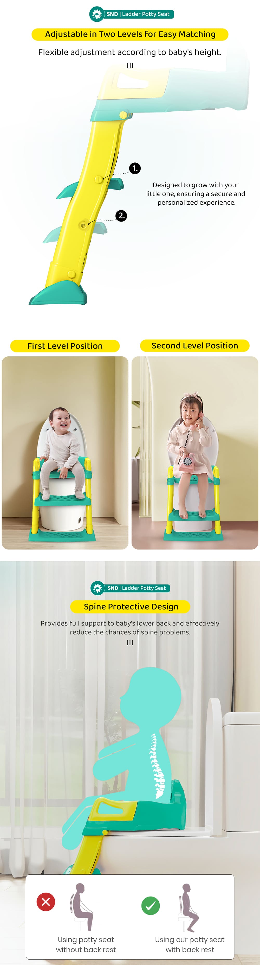 Potty Seat with Adjustable Height