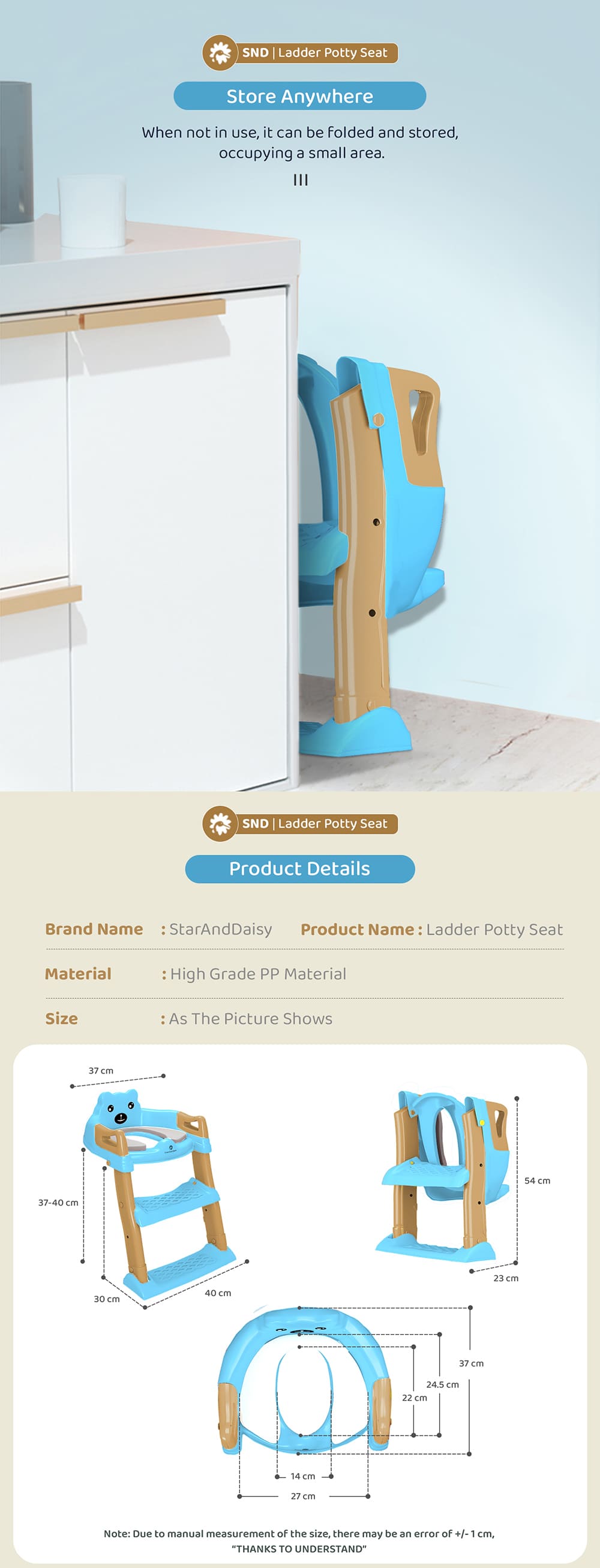 Product Specification of Ladder Potty Seat
