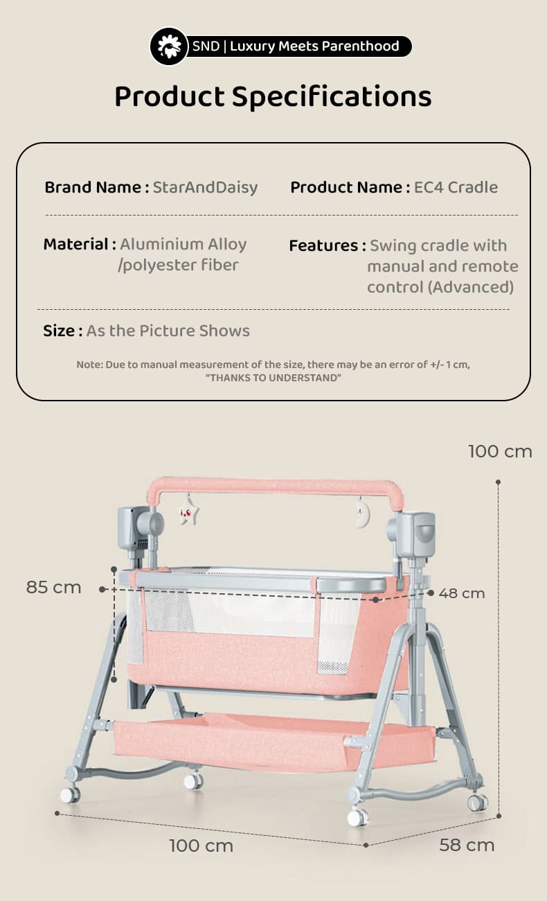 Specification of Baby Swing Cradle