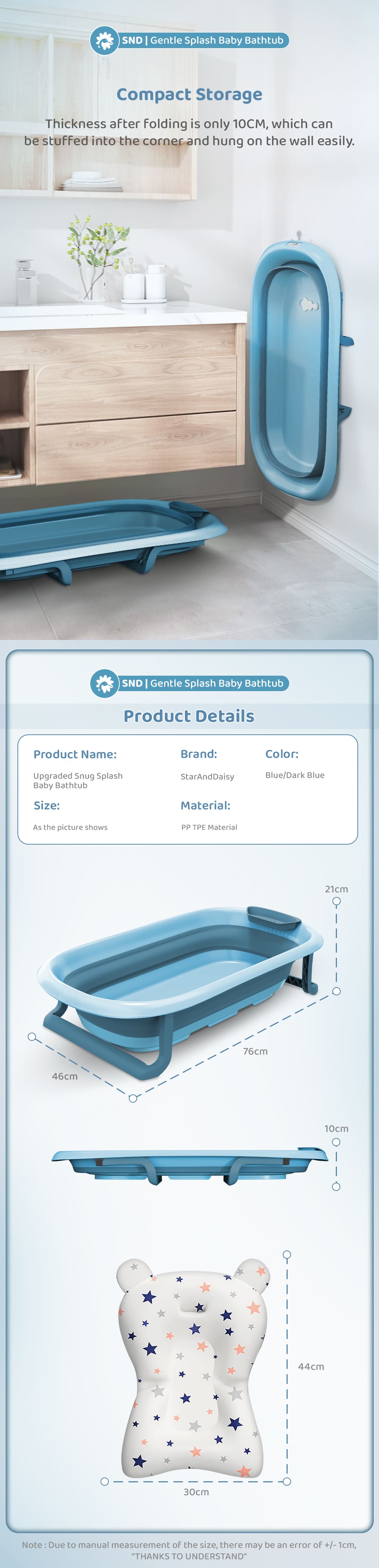 Specification of Baby Bath Tub