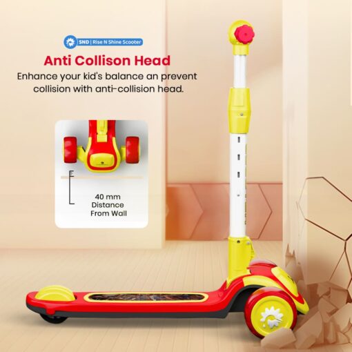 anti-collision head kids scooter