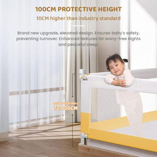 Baby Bed Guardrail with 100 Cm Protective Height