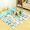 StarAndDaisy Foldable Playmat for Baby, Infants Floor Mat BPA Free Learning & Crawling for Babies - Traffic Print - (10mm)